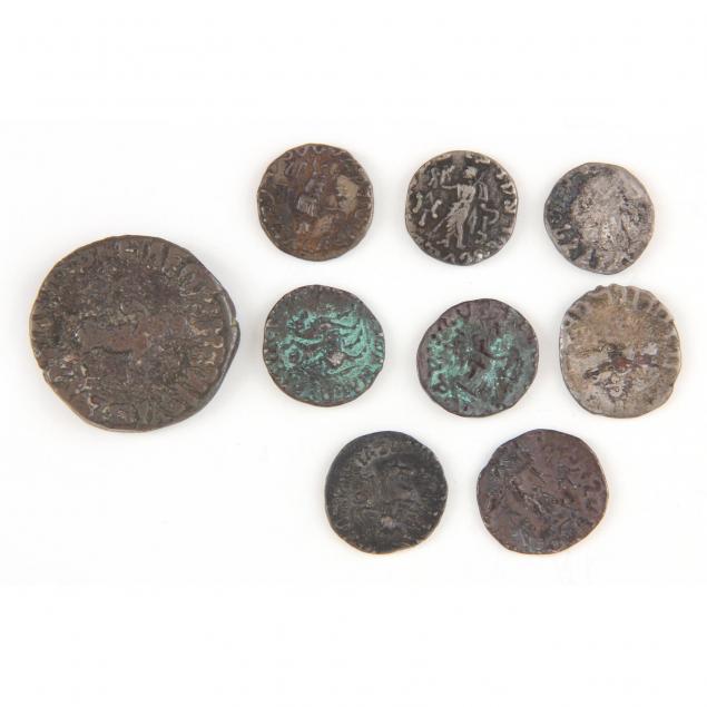 indo-scythians-nine-silver-and-billon-coins