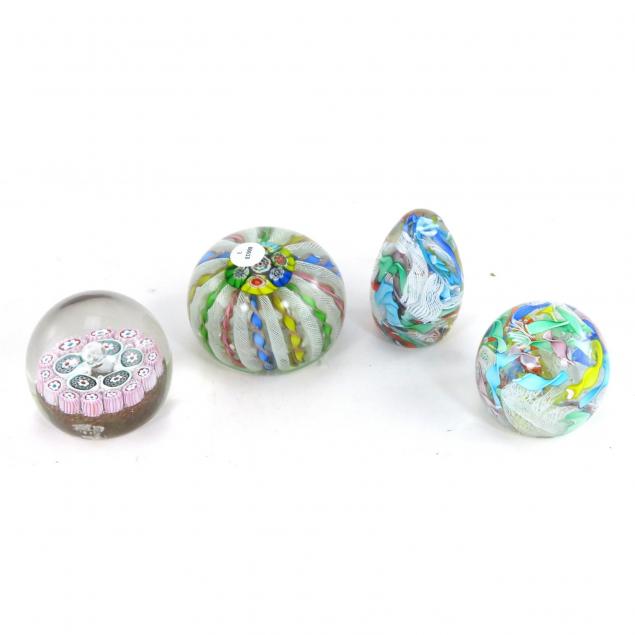 four-art-glass-paperweights