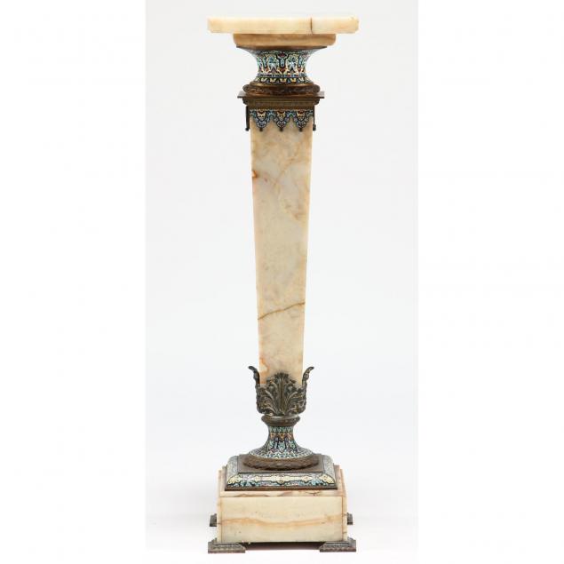 continental-alabaster-and-champleve-pedestal
