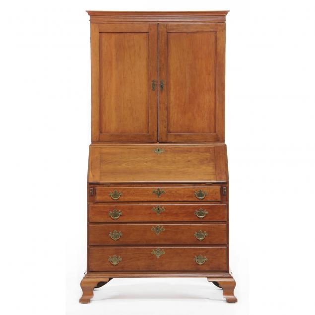 connecticut-chippendale-secretary-bookcase