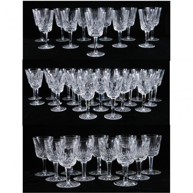 45-piece-waterford-lismore-pattern-stemware-lot