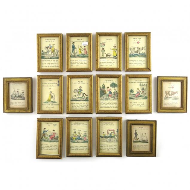 14-miniature-hand-colored-engravings-of-the-parts-of-speech