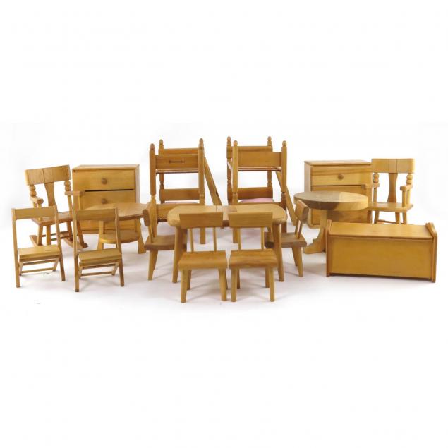 16-piece-collection-of-strombecker-doll-furniture