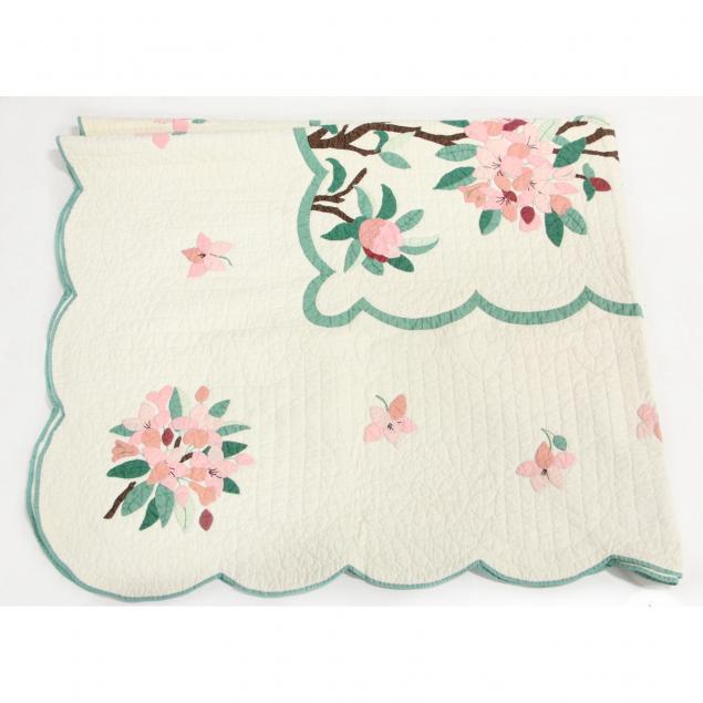 vintage-hand-applique-floral-quilt