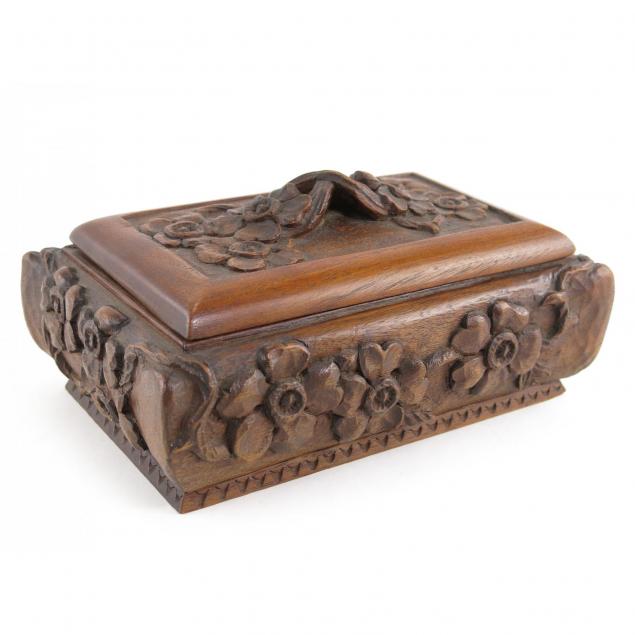 folk-art-carved-mahogany-box