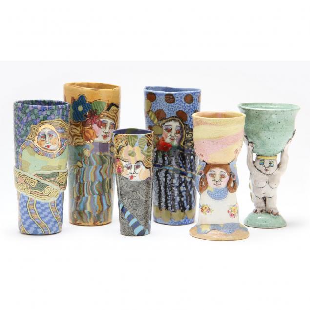 nc-pottery-jane-peiser-tumblers-and-goblets