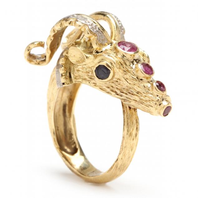 18kt-gold-and-gem-set-ram-s-head-ring-lalounis