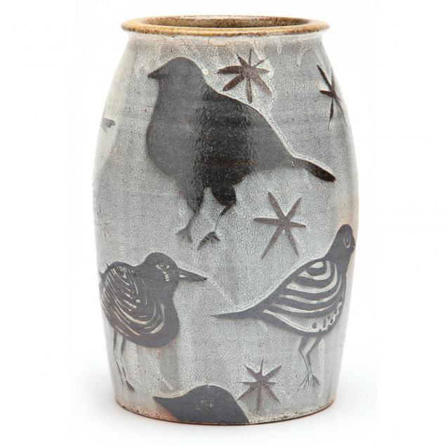 nc-pottery-michael-kline-decorated-vase