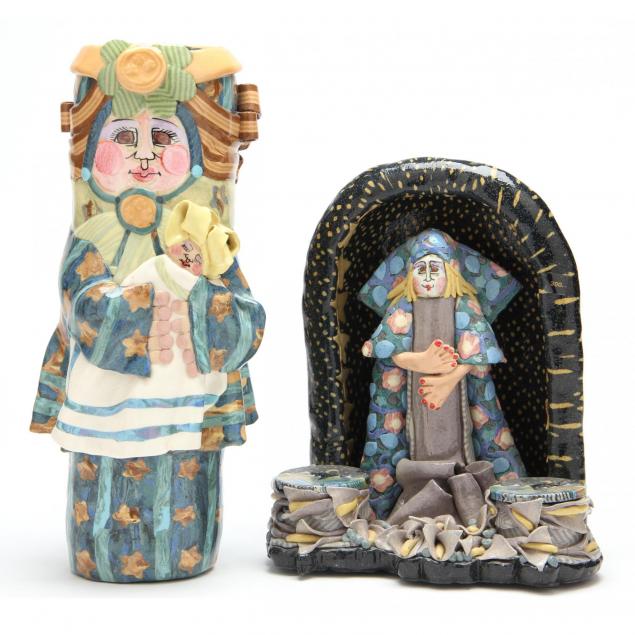 nc-pottery-jane-peiser-two-figural-works