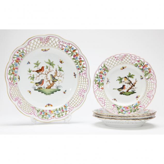 herend-reticulated-five-piece-luncheon-set