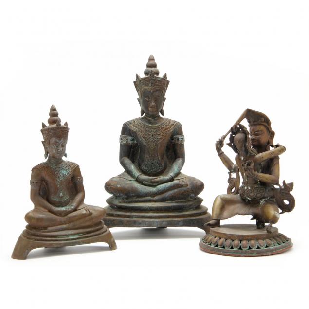 three-southeast-asian-buddhist-cast-bronzes