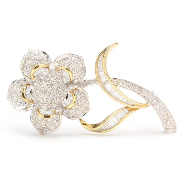 18kt-diamond-floral-brooch
