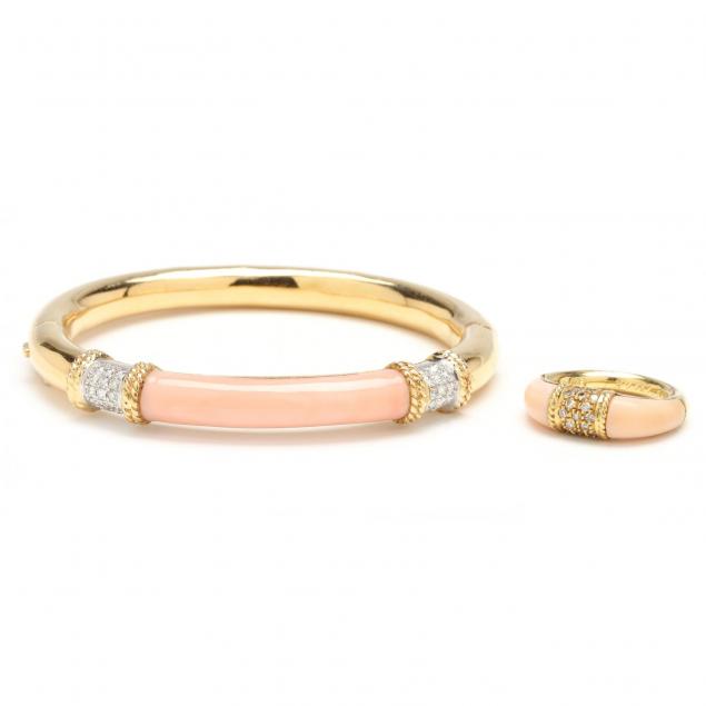 18kt-diamond-and-coral-bracelet-and-ring