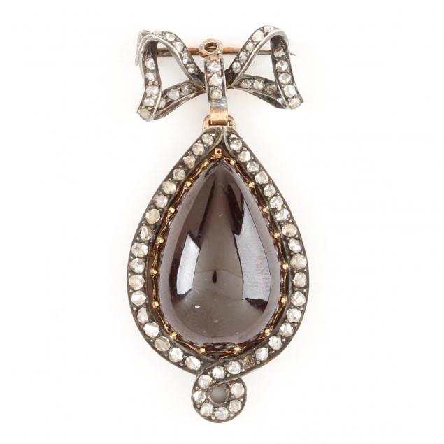 victorian-garnet-and-diamond-brooch