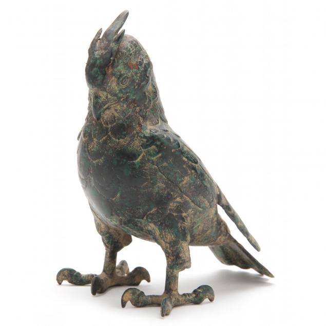 japanese-cold-painted-bronze-cockatoo