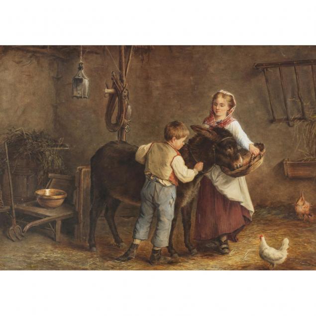 philippe-frana-ois-sauvage-french-19th-century-feeding-time