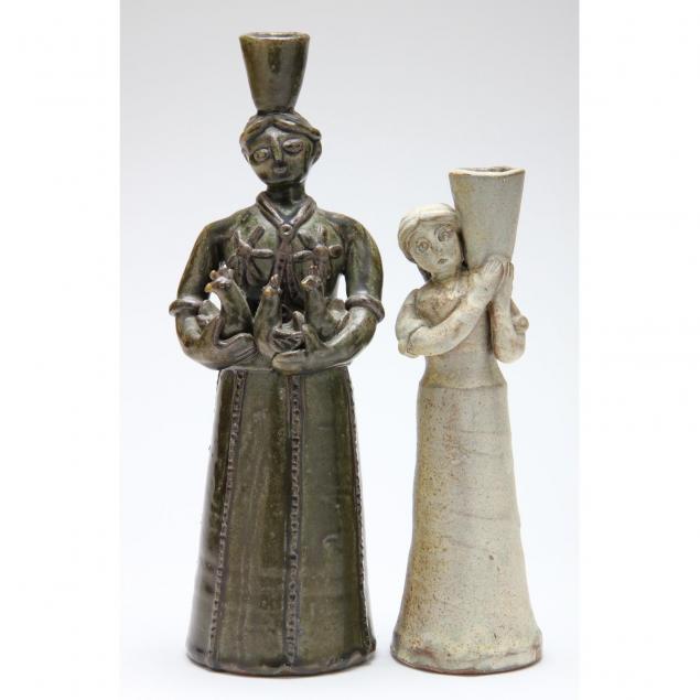 nc-pottery-shawn-ireland-two-figural-candleholders