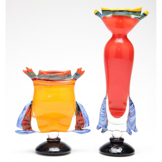 peter-secrest-two-art-glass-vases