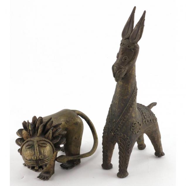 two-tribal-bronze-animals