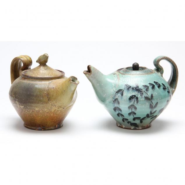 nc-pottery-michael-kline-two-teapots