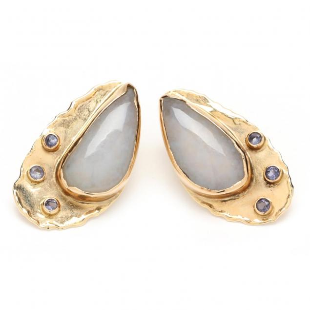 pair-of-14kt-gem-set-earrings