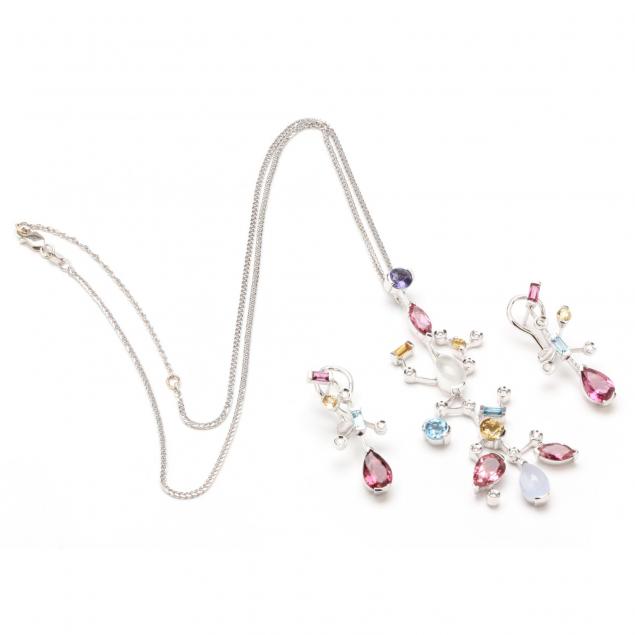 14kt-gemset-necklace-and-earring-set