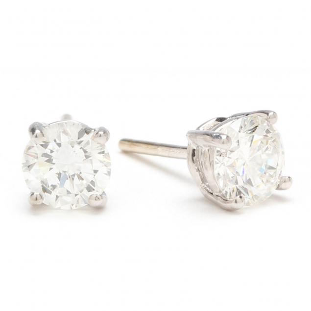 14kt-white-gold-and-diamond-stud-earrings