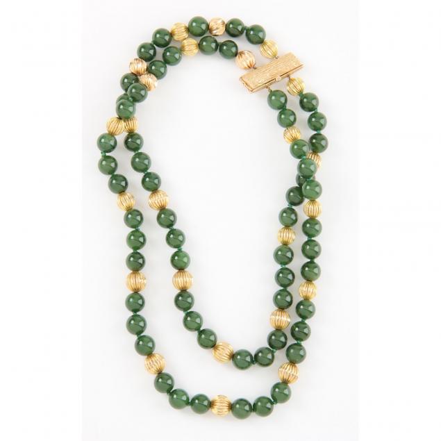 jade-and-14-kt-gold-double-strand-necklace