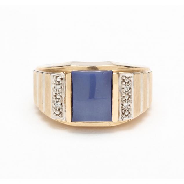 gent-s-10kt-gold-and-blue-stone-ring