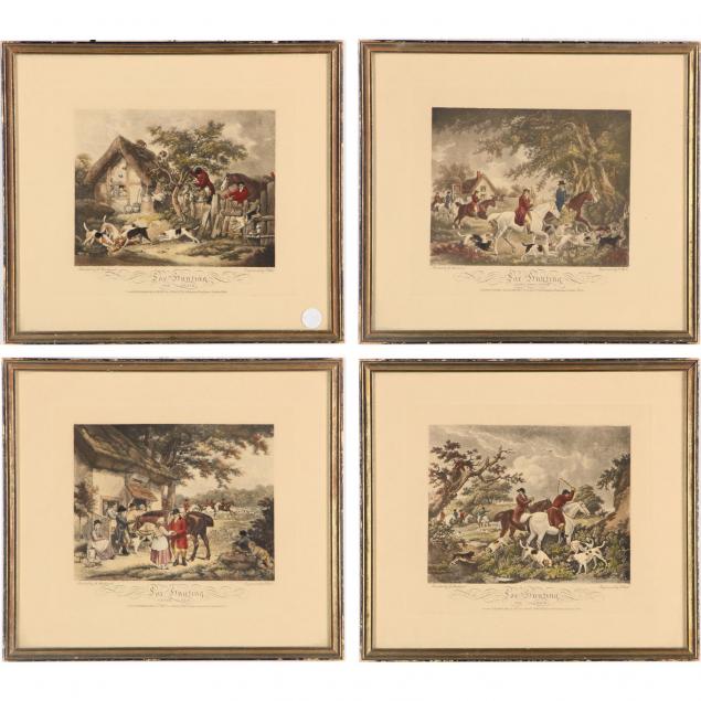 four-antique-framed-equestrian-engravings