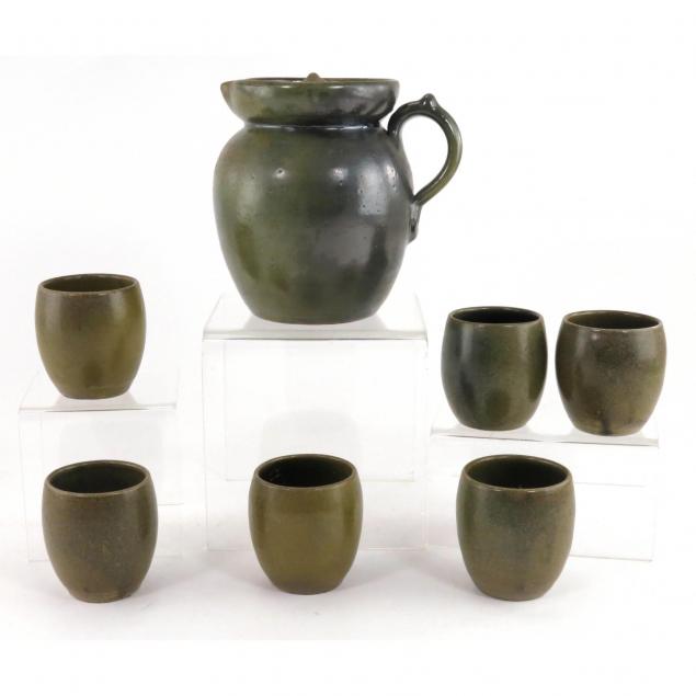 ben-owen-master-potter-frogskin-glaze-seven-piece-set