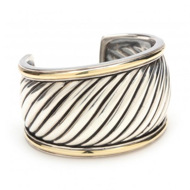 sterling-and-18kt-wide-gold-cuff-bracelet-david-yurman