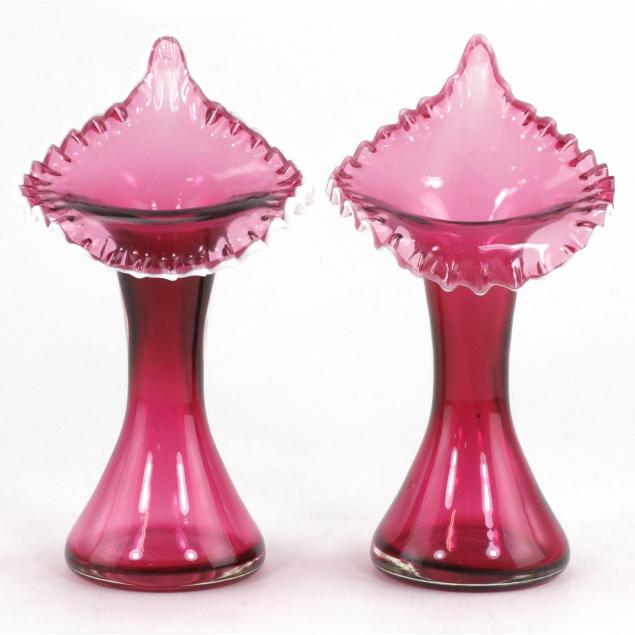 pair-of-jack-in-the-pulpit-art-glass-vases