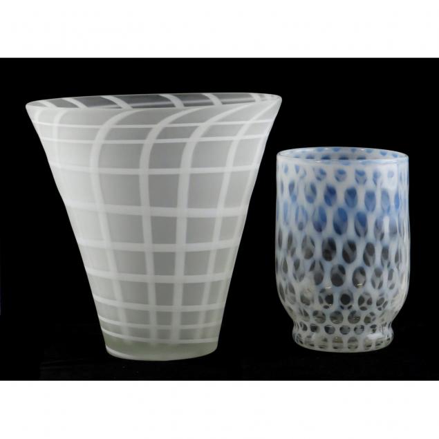 two-art-glass-vases