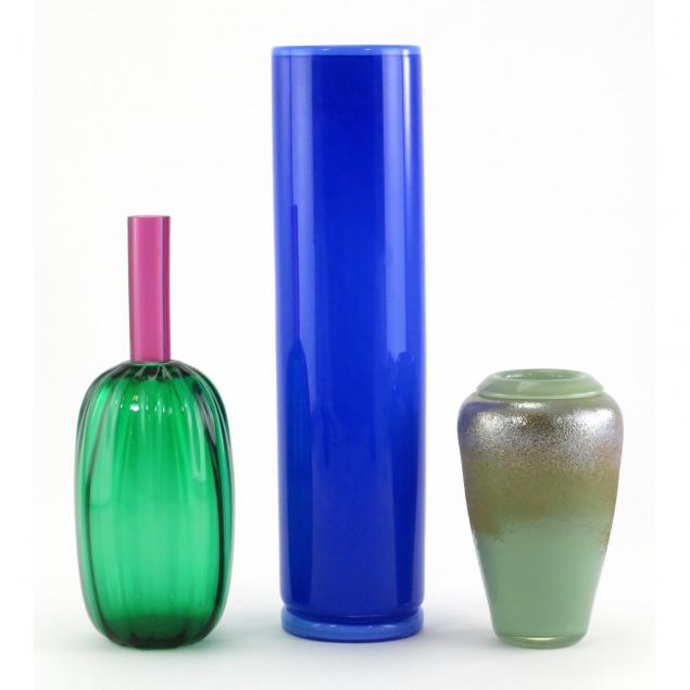 three-modern-art-glass-vases