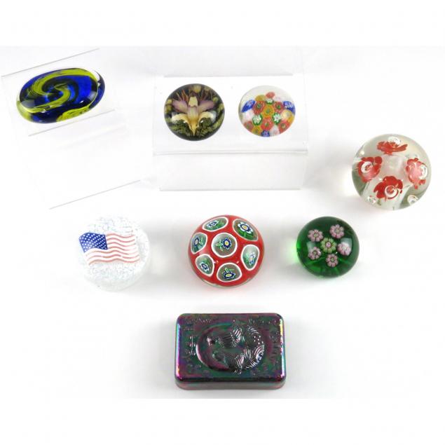 group-of-eight-paperweights