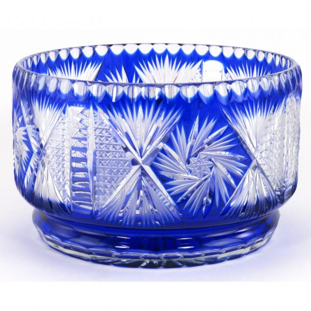 bohemian-cobalt-cut-to-clear-glass-bowl