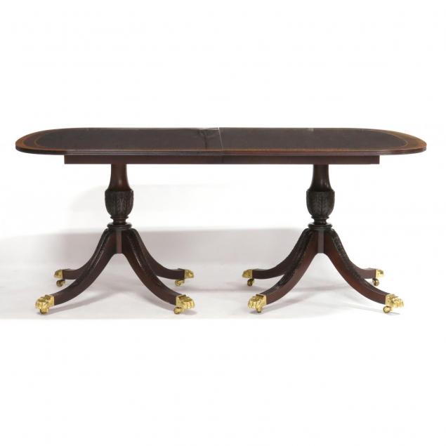 council-craftsman-double-pedestal-inlaid-dining-table