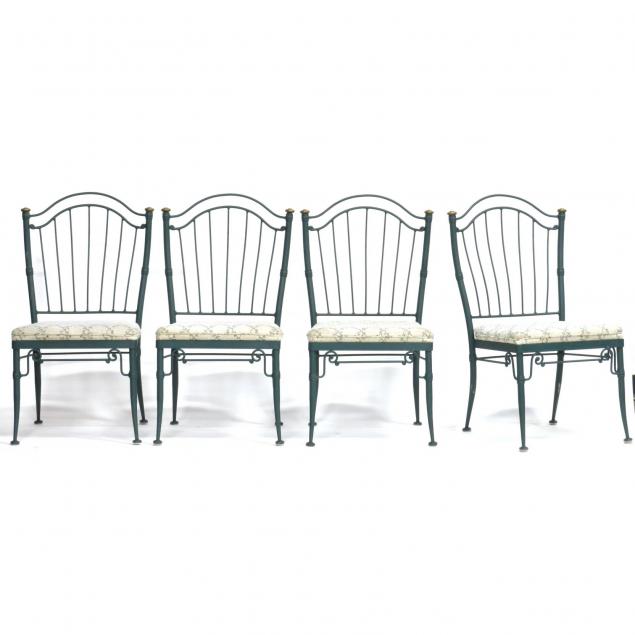 woodard-inc-four-iron-dining-chairs