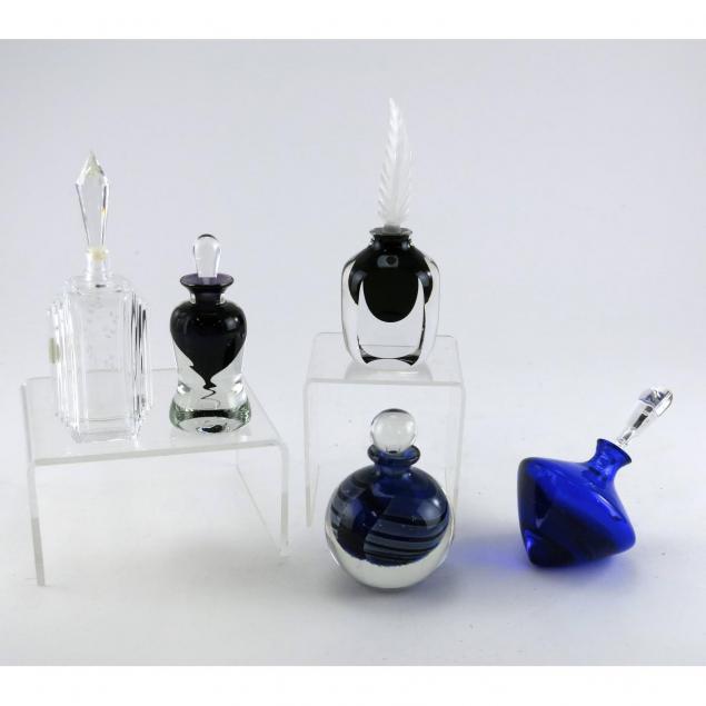 five-glass-perfume-bottles