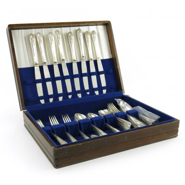 49-piece-silver-plate-flatware-set