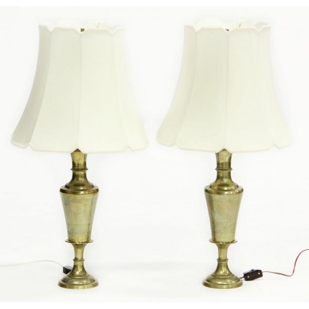 pair-of-south-asian-brass-lamps