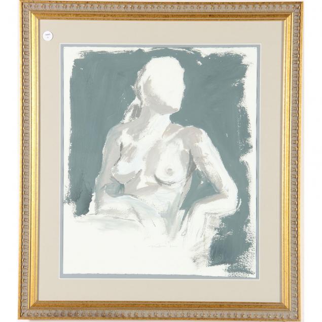 american-school-21st-century-seated-female-nude