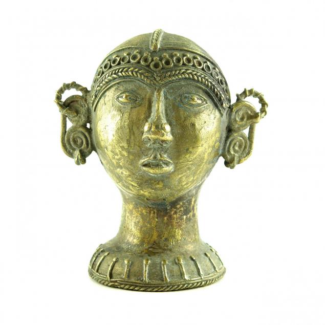 south-asian-metal-bust-of-a-woman