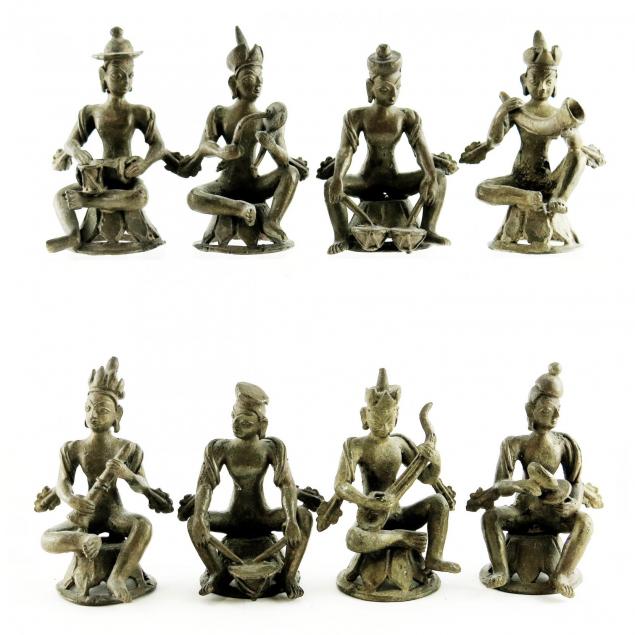 set-of-eight-south-asian-bronze-figures-of-musicians