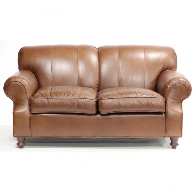 contemporary-leather-loveseat