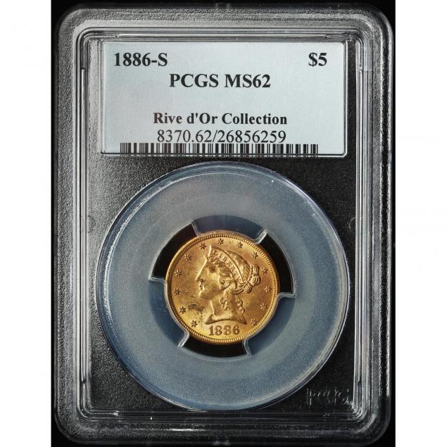 1886-s-5-gold-pcgs-ms62-rive-d-or-collection