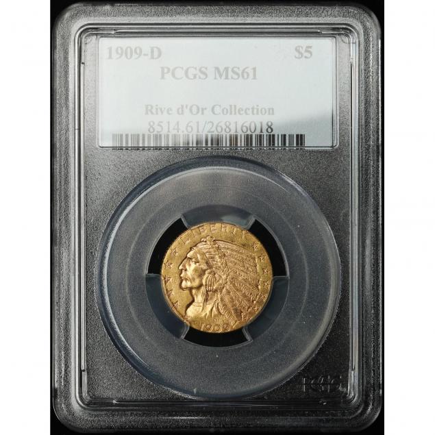 1909-d-5-gold-pcgs-ms61-rive-d-or-collection