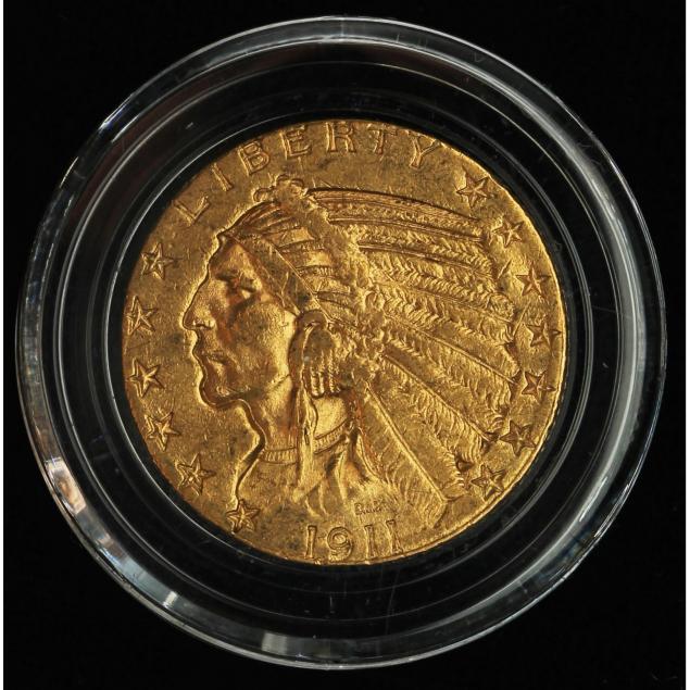 1911-s-5-gold-indian-head-half-eagle