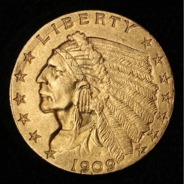 1909 $2.50 Gold Indian Head Quarter Eagle (Lot 2044 - The Donald
